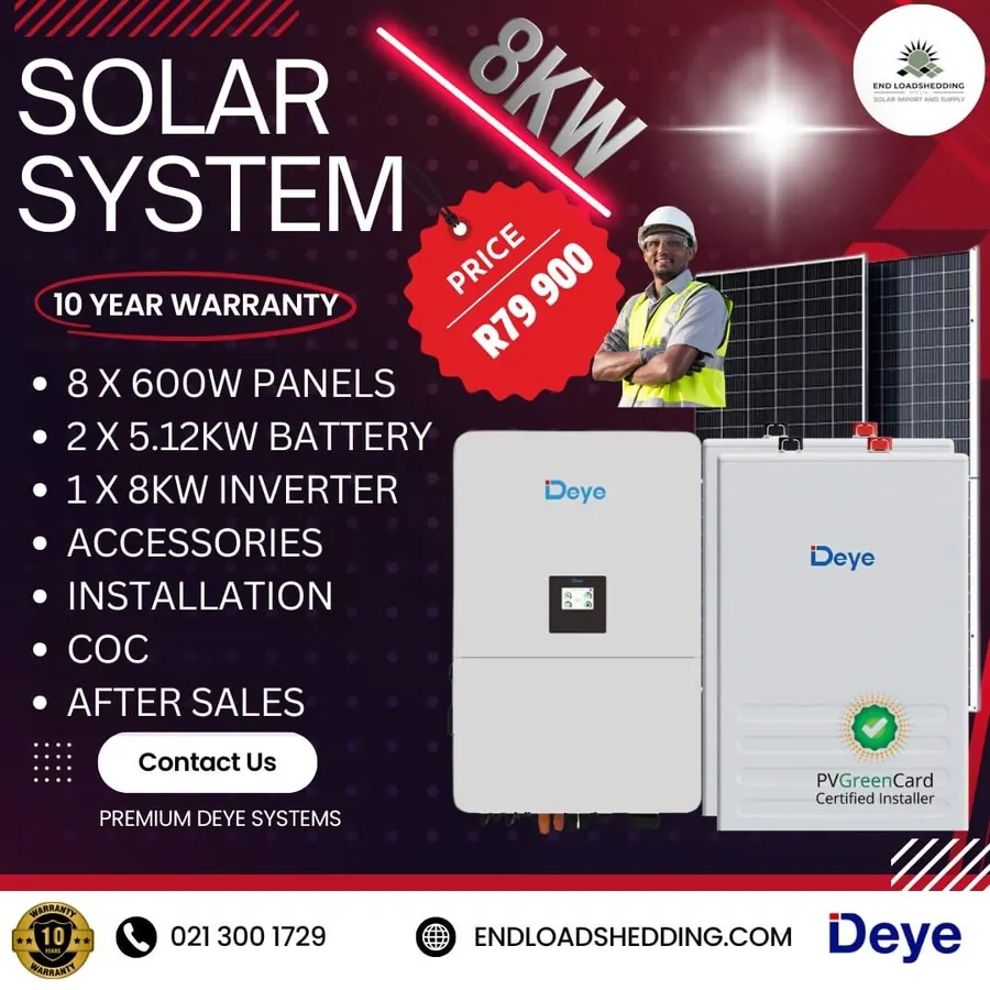 8kW Deye Solar System — R79,900